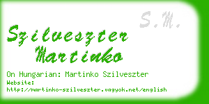 szilveszter martinko business card